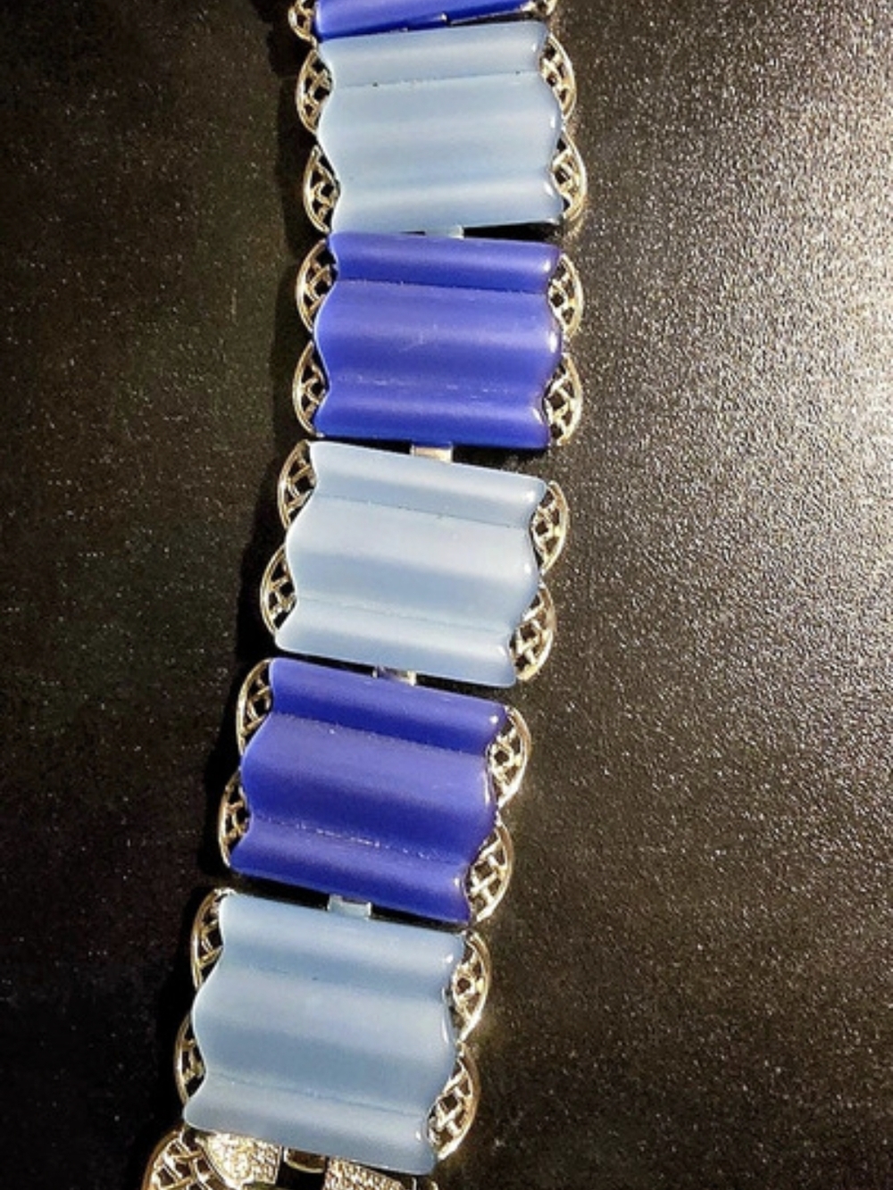 Coro Vintage Geometric Blue Bracelet 1950s